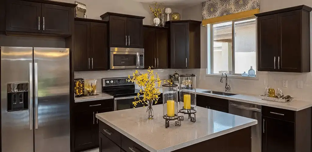 Cabinet painting results with freshly painted kitchen cabinets in Ogden, UT