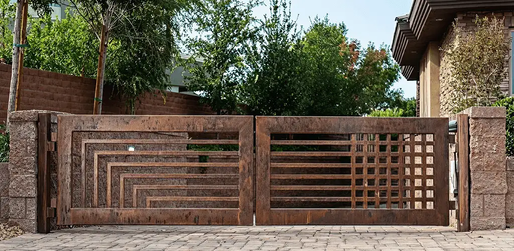 Custom driveway gate installation for a home entrance in Ogden, UT