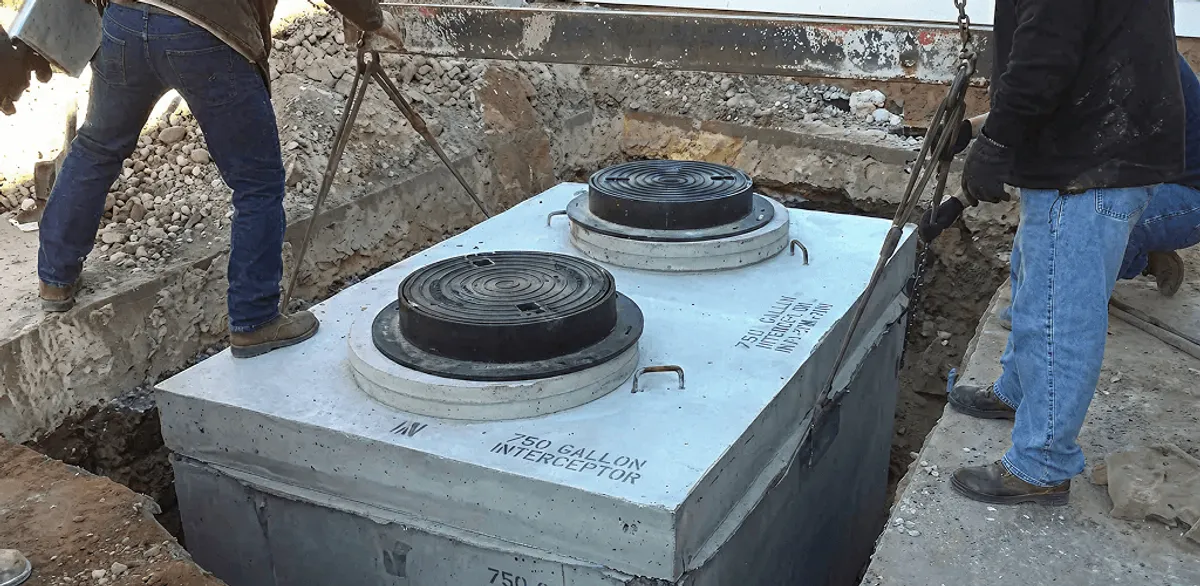 Grease trap installation for a commercial property drainage system in Ogden, UT