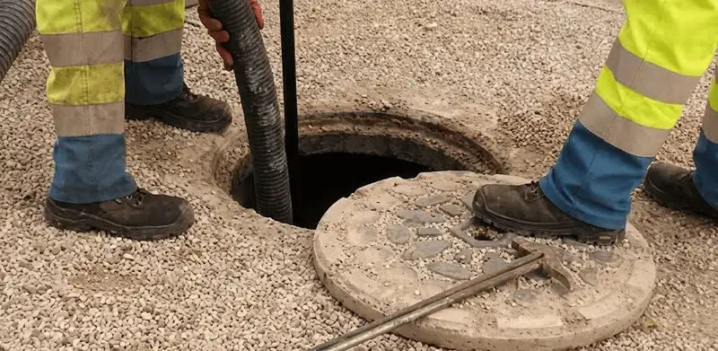 Drain cleaning crew clearing a sewer access point with professional equipment in Ogden, UT