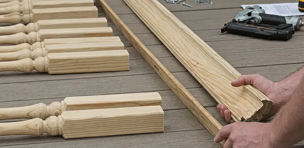 Handrail installation materials and wood components for stair rail work in Ogden, UT